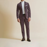 Suit - Mauve Stretch Cotton Corduroy 5944 OMJ Clothing
