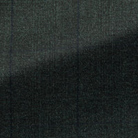 Suit - Loro Piana Dark Green s130 Wool with Subtle Glencheck and Windowpane 5965 OMJ Clothing