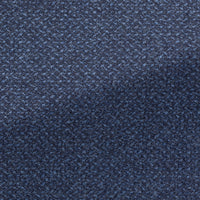 Sport Coat - Loro Piana Dark Blue Stretch Wool with Micro-Dots 9076 OMJ Clothing