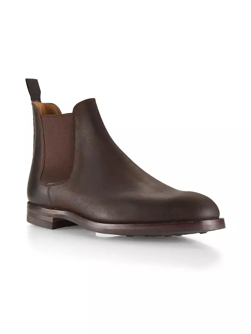 Crockett & Jones Dark Brown Suede Chelsea Boot OMJ Clothing