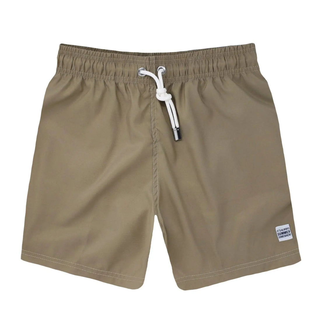 Sand Solid Swim Short: Brown Azul Siete