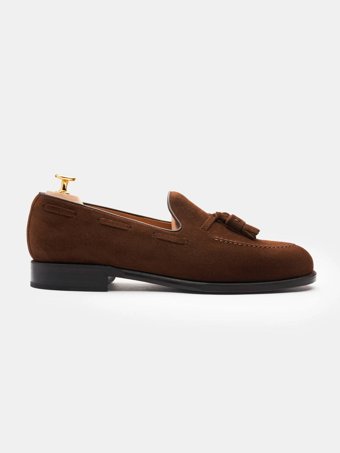 Crockett & Jones Cavendish Brown Suede Loafer with Tassle OMJ Clothing