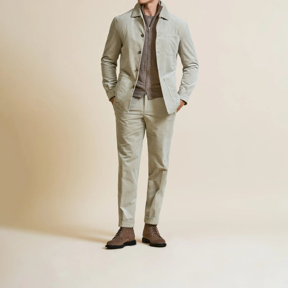 Suit - Bone Stretch Cotton Corduroy 5918 OMJ Clothing