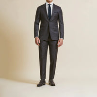 Suit - Merlot s130 Wool Sharskin with Check 5947 OMJ Clothing