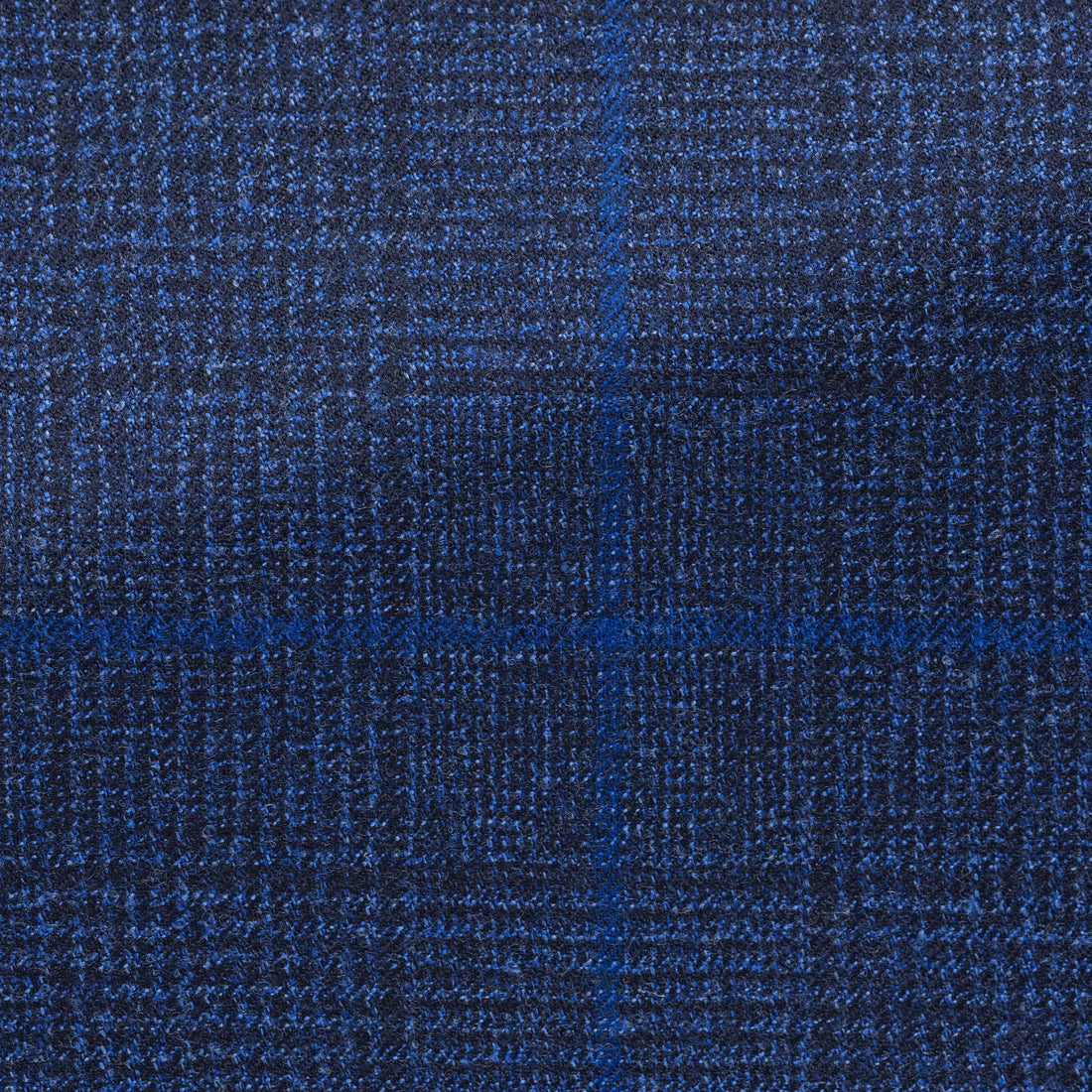 Suit - Loro Piana Royal Blue Natural Stretch s120 Wool Glencheck with Windowpane 5950 OMJ Clothing