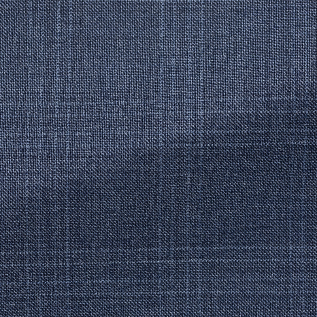 Suit - Loro Piana Slate Blue Wool Sharkskin with Check 5956 OMJ Clothing