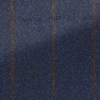 Suit - Navy Alpaca Wool Blend with Cinnamon Stripe 5960 OMJ Clothing