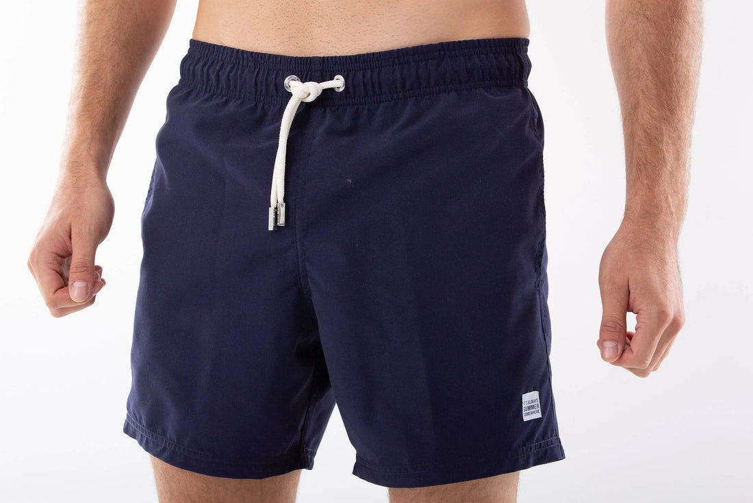 Navy Blue Swim Short: Navy Blue Azul Siete