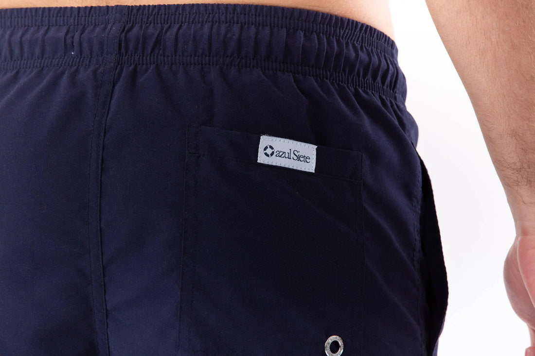 Navy Blue Swim Short: Navy Blue Azul Siete