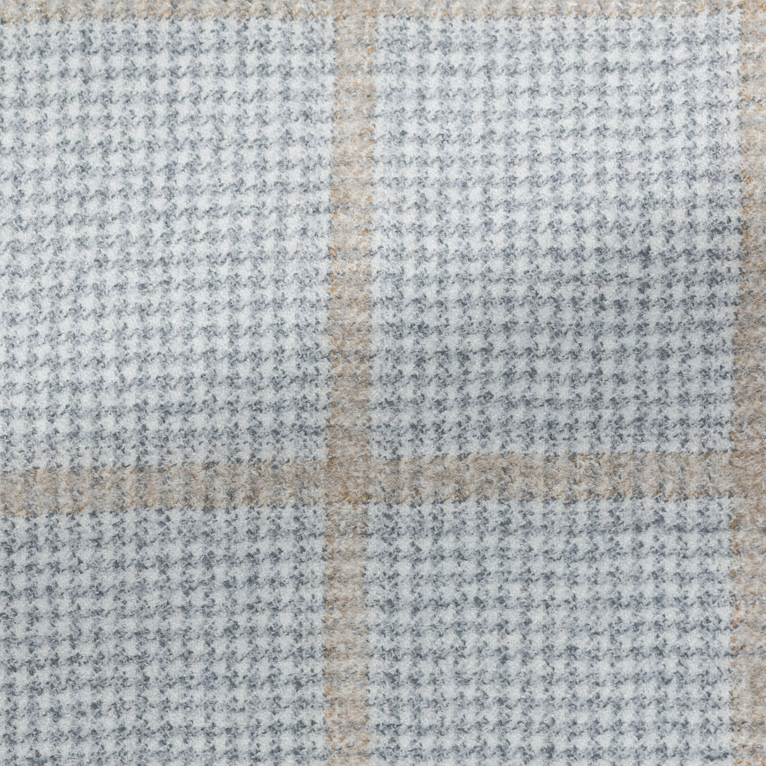 Sport Coat -  Light Grey Wool Hounds tooth with Camel Windowpane 9068 OMJ Clothing