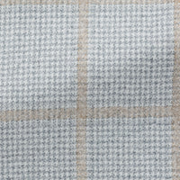 Sport Coat -  Light Grey Wool Hounds tooth with Camel Windowpane 9068 OMJ Clothing