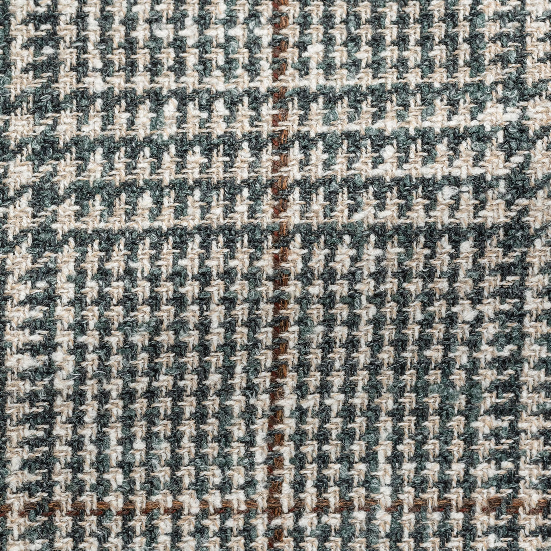 Sport Coat - Jade Green-Beige Wool-Alpaca-Linen Blend Glencheck with Cinnamon Windowpane 9069 OMJ Clothing
