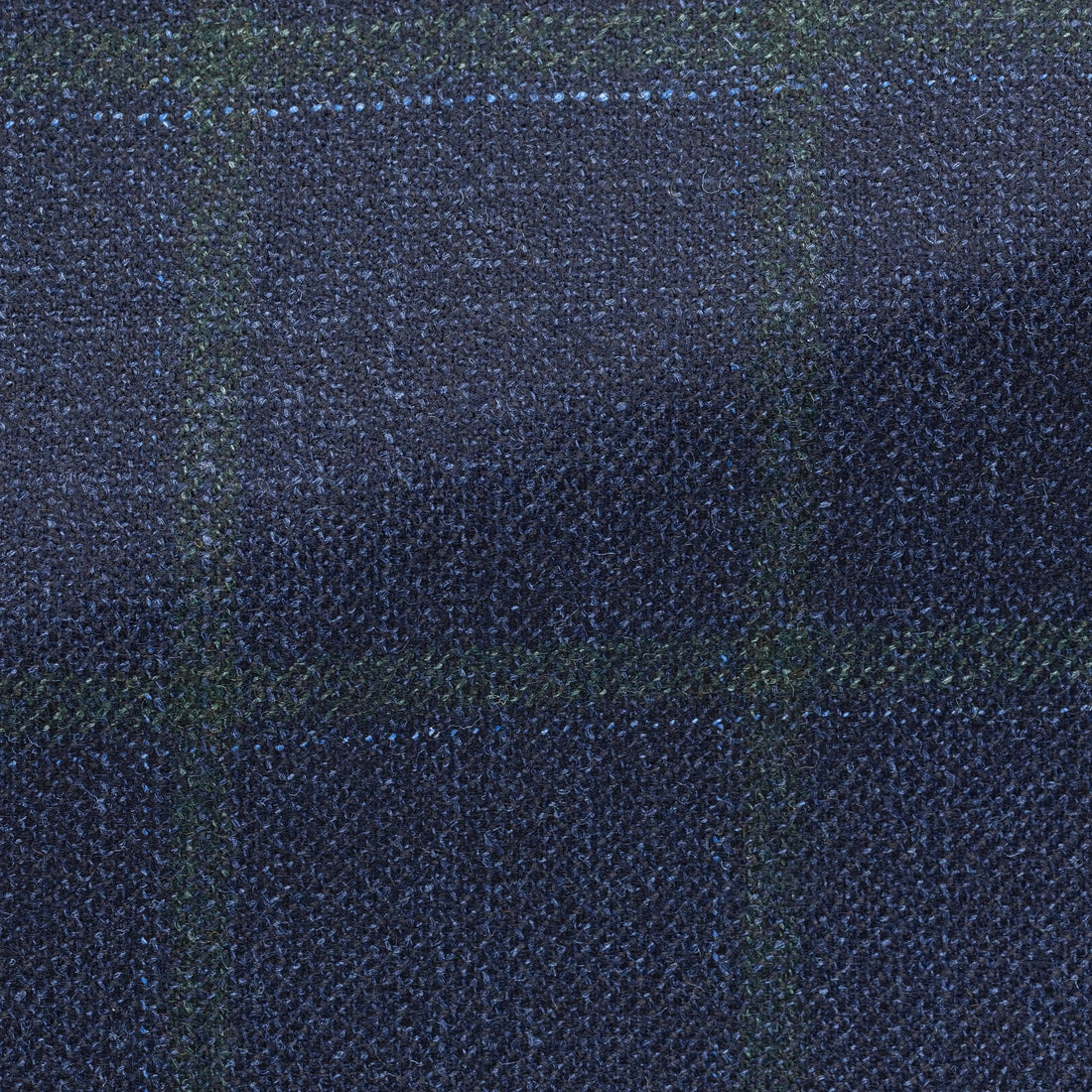 Sport Coat - Loro Piana Peacock Blue Wool-Silk Cashmere with Green Windowpane 9075 OMJ Clothing