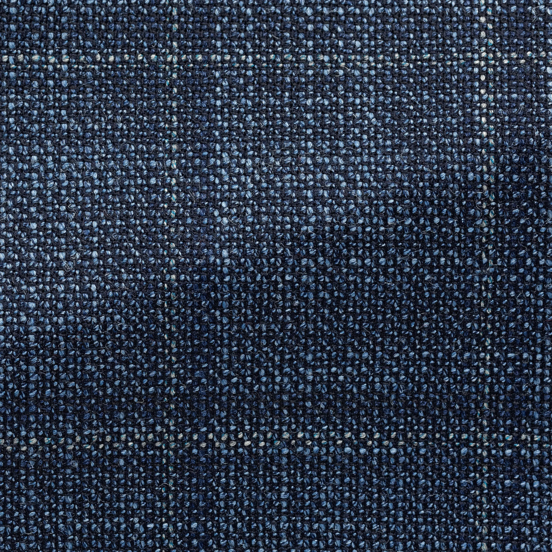 Sport Coat - Loro Piana Two Blue Wool-Silk Basketweave with Check 9079 OMJ Clothing