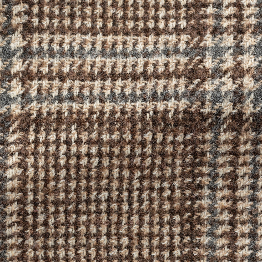 Sport Coat - Mixed Brown-Grey Stretch Wool-Alpaca Blend Glen check 9084 OMJ Clothing