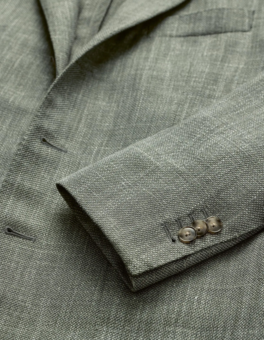 Sport Coat - Sage-Gray Wool-Silk-Linen Basketweave 9116 OMJ Clothing