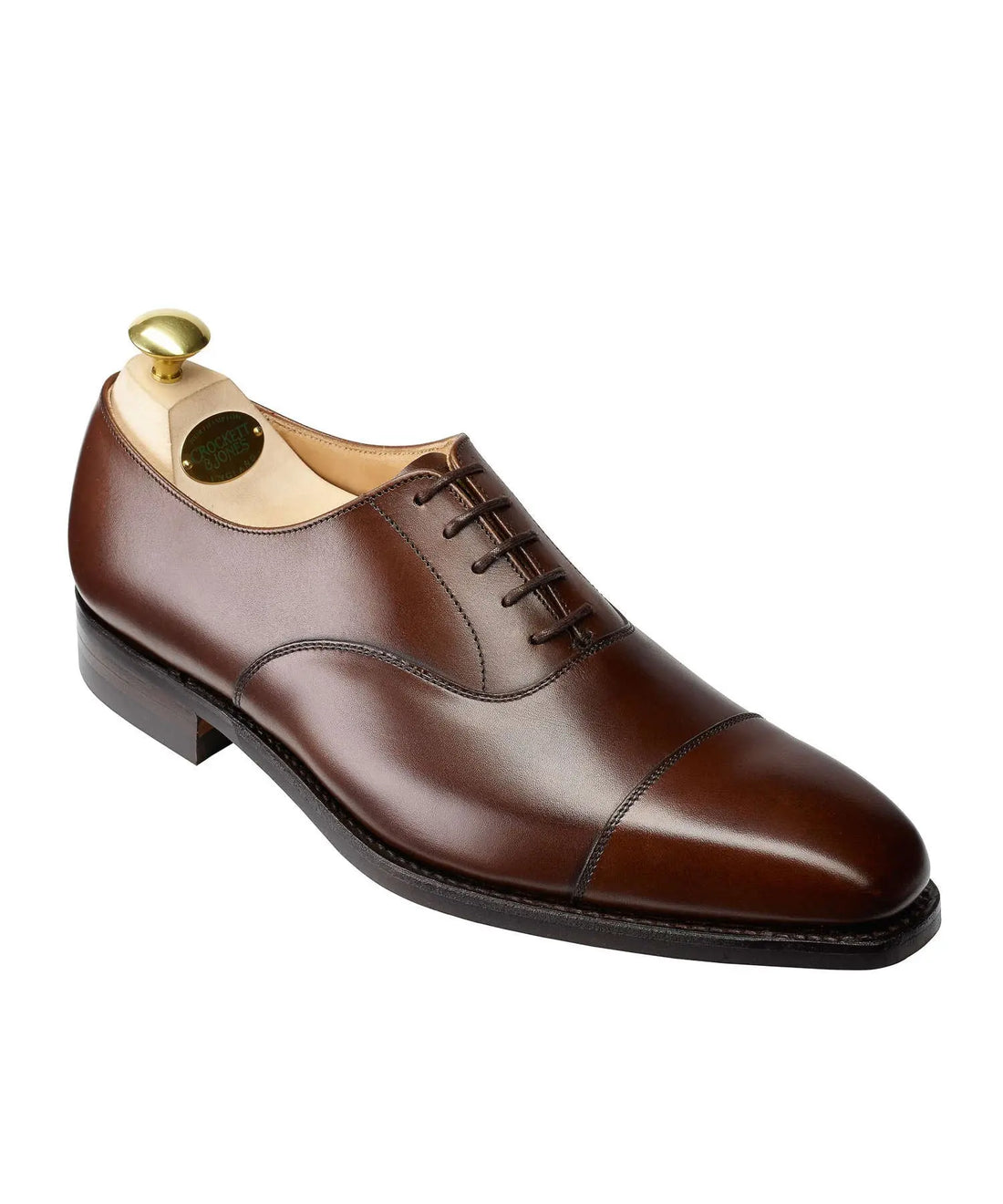 Crockett & Jones Hallam Cap-Toe Shoe in Dark Brown Crocket & Jones