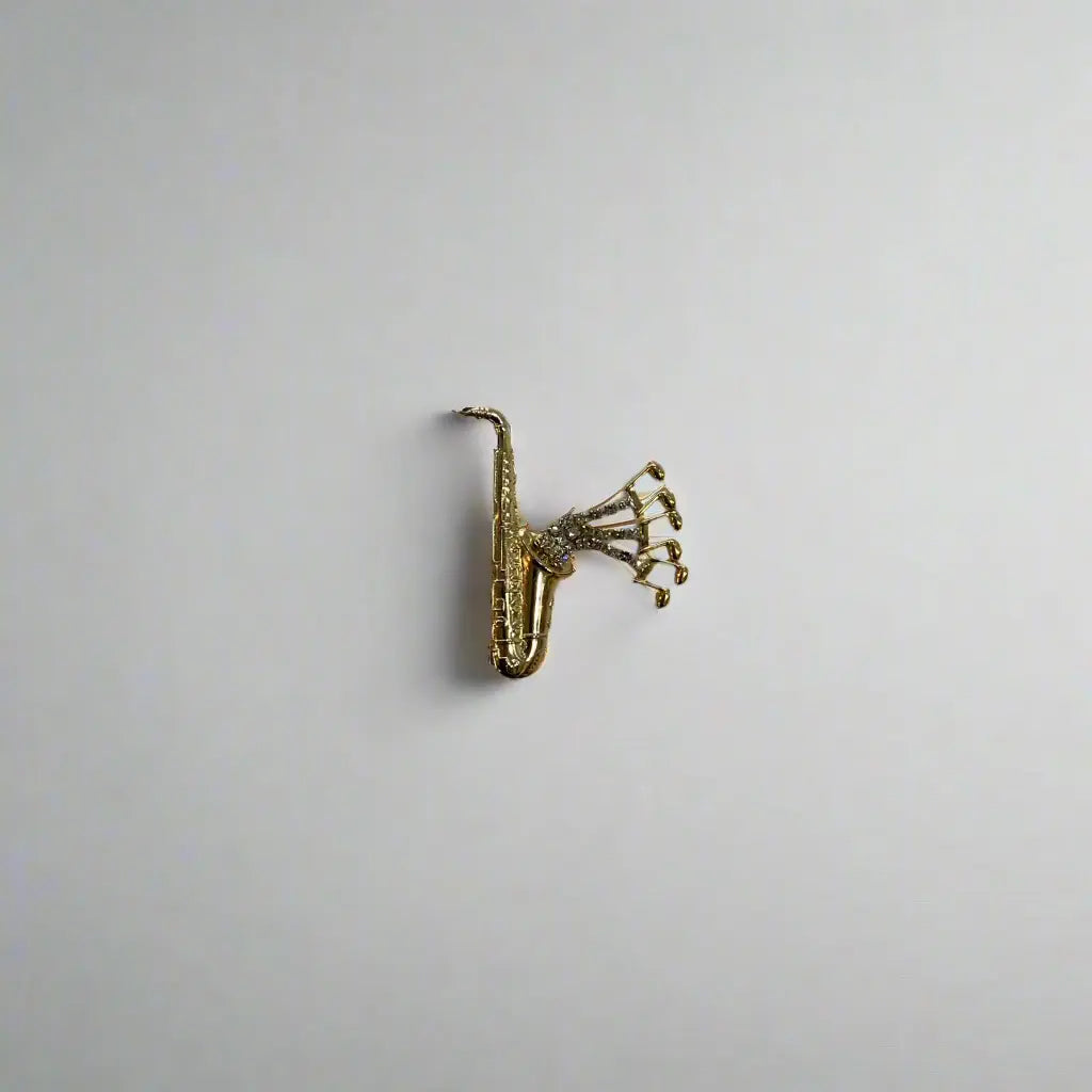 Vintage Saxophone Brooch/Pin OMJ Clothing