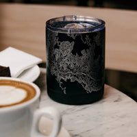 Charlotte NC Map Insulated Cup in Matte Black JACE.design