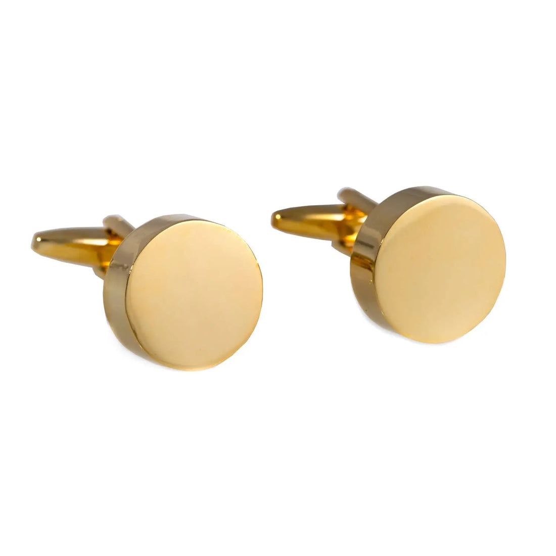 Gold Plated Round Cufflinks BeyBerk International
