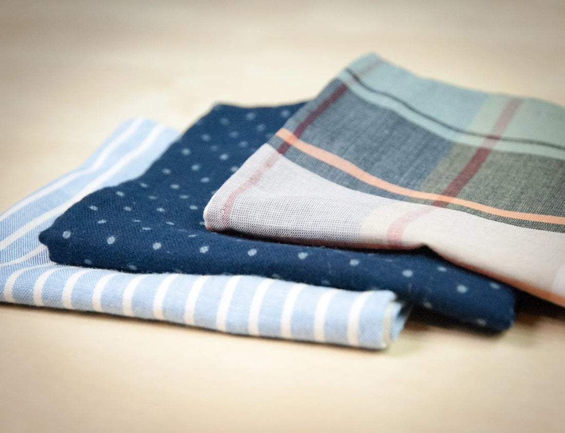 The Blue Stripe Pocket Square - OMJ Clothing