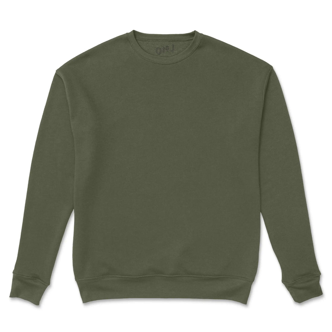 Military Green Crewneck Sweatshirt OMJ Clothing