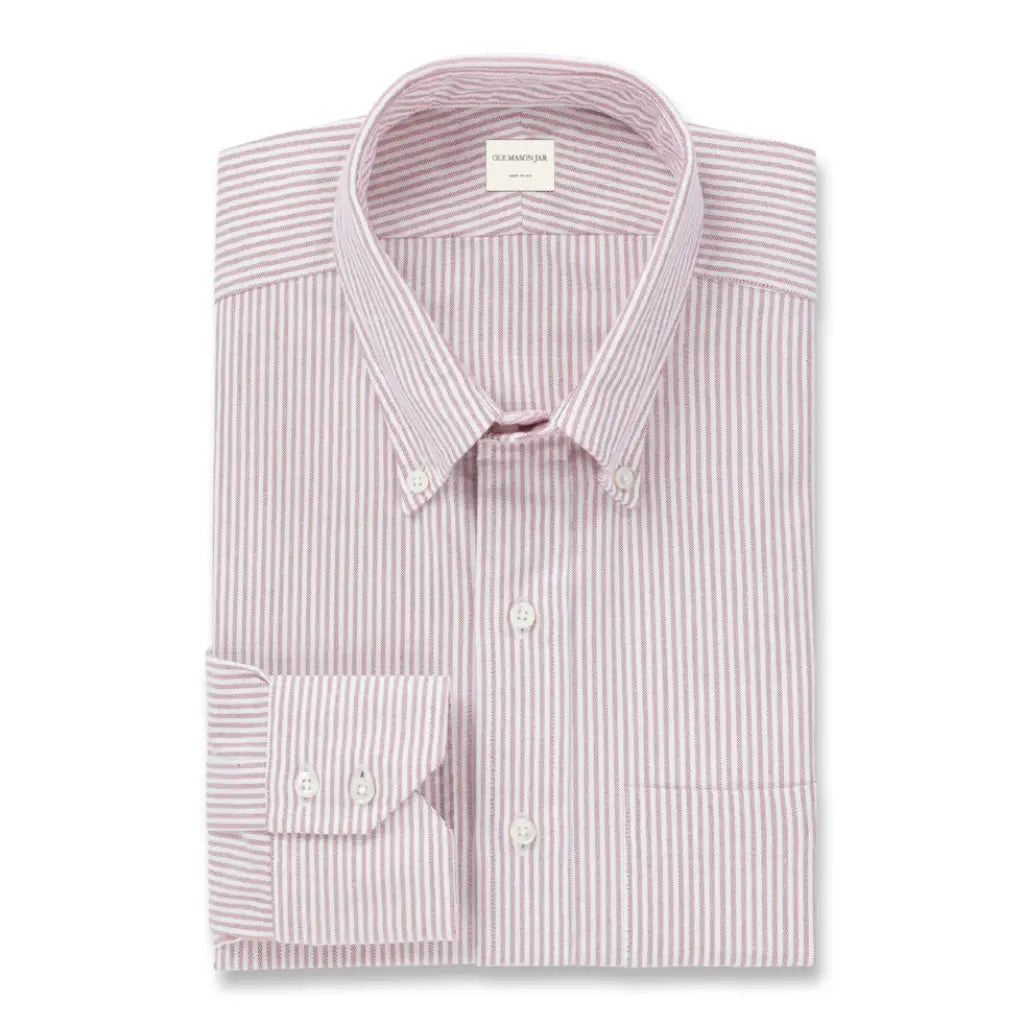 Red Stripe Oxford OMJ Clothing